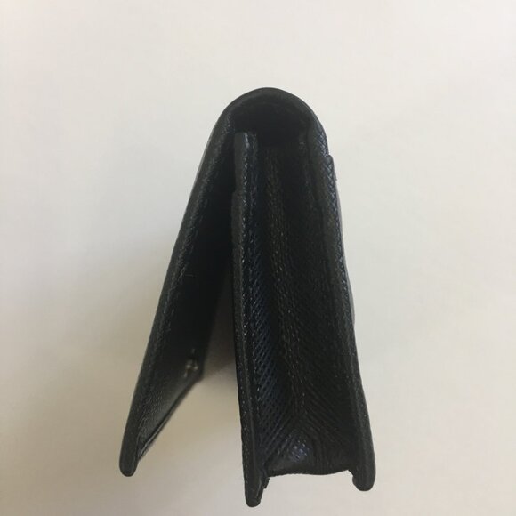 PRADA Business Card Holder Black Saffiano Lux Leather 100% Authentic w/Box - Picture 5 of 16